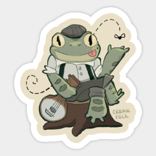 Croak Folk Sticker